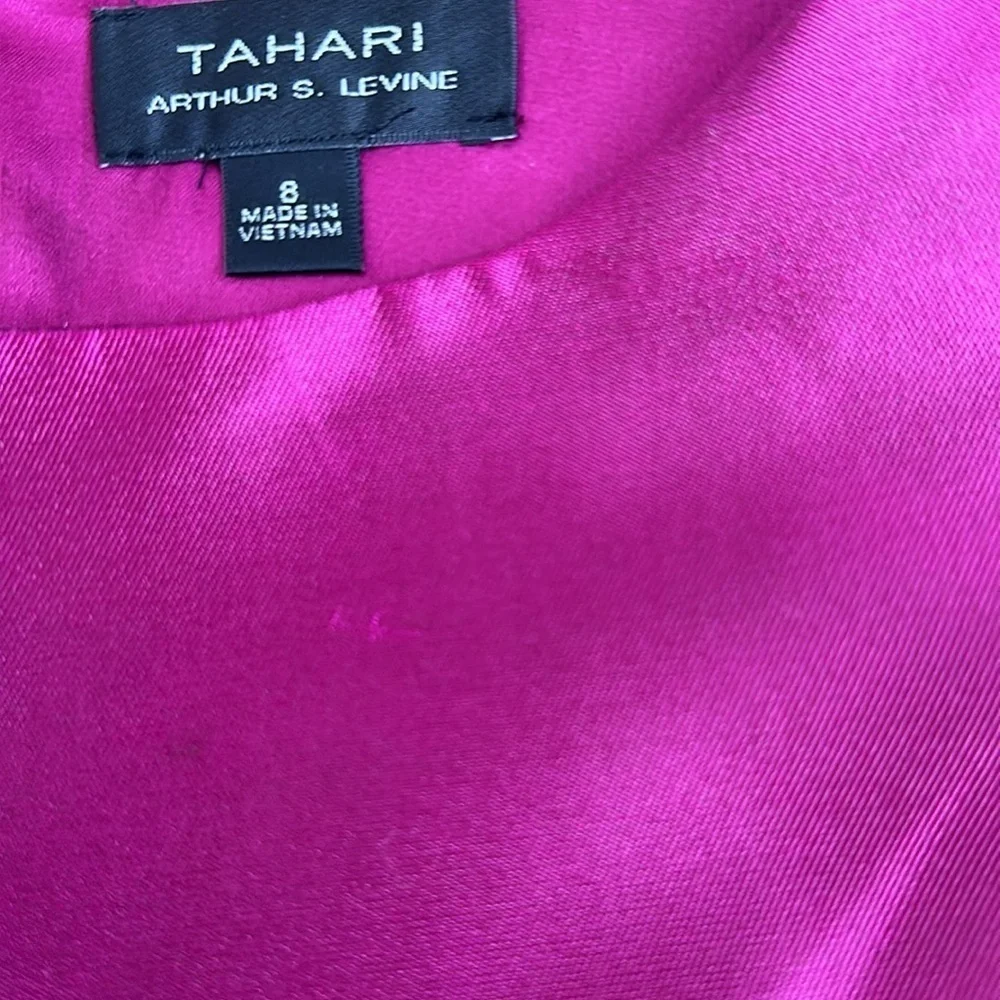Tahari Sleeveless Satin High Low Maxi Dress - Picture 9 of 9